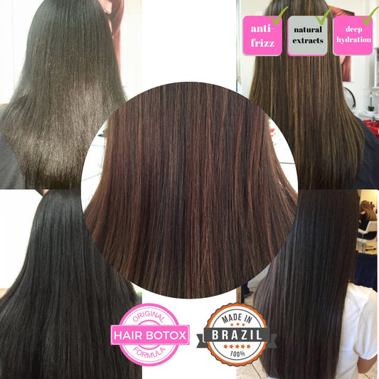 KERAZON Intensive Brazilian Hair Botox Treatment 8/236ml For All Hair Types, Thermal Activated Hair Mask with Stronger and Long Lasting Volume And Frizz Control. Formaldehyde Free. Packaging may vary