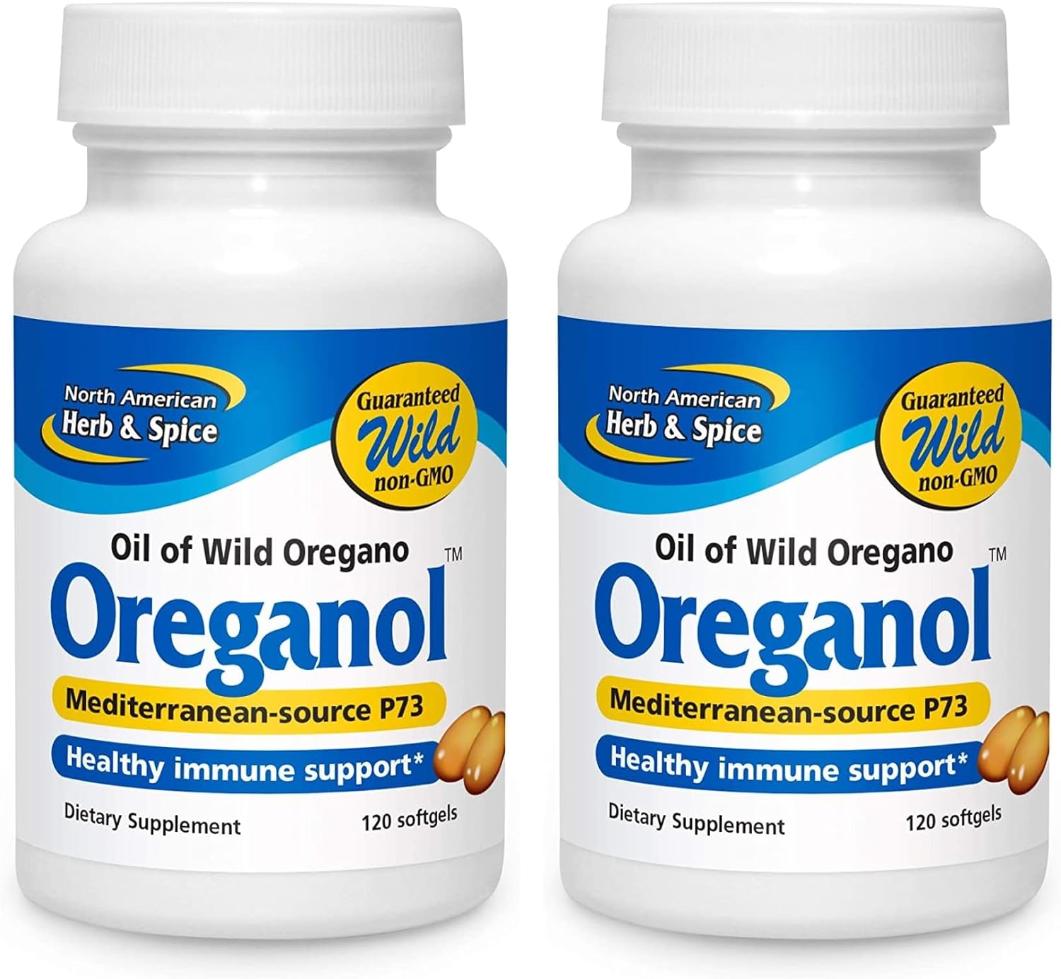 NORTH AMERICAN HERB & SPICE Oreganol P73 - Pack of 2, 120 Softgels - U