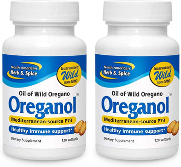 NORTH AMERICAN HERB & SPICE Oreganol P73 - Pack of 2, 120 Softgels - U
