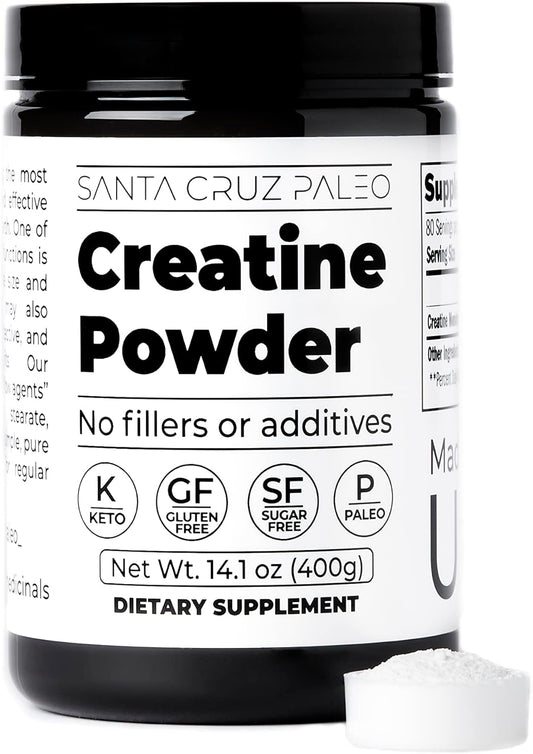 Santa Cruz Paleo Creatine Powder, Supports Muscle Growth, Gluten Free,