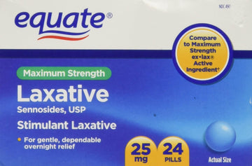 Equate - Laxative, Maximum Strength, Sennosides 25 mg, 24 Pills (Compa0.8 Ounces