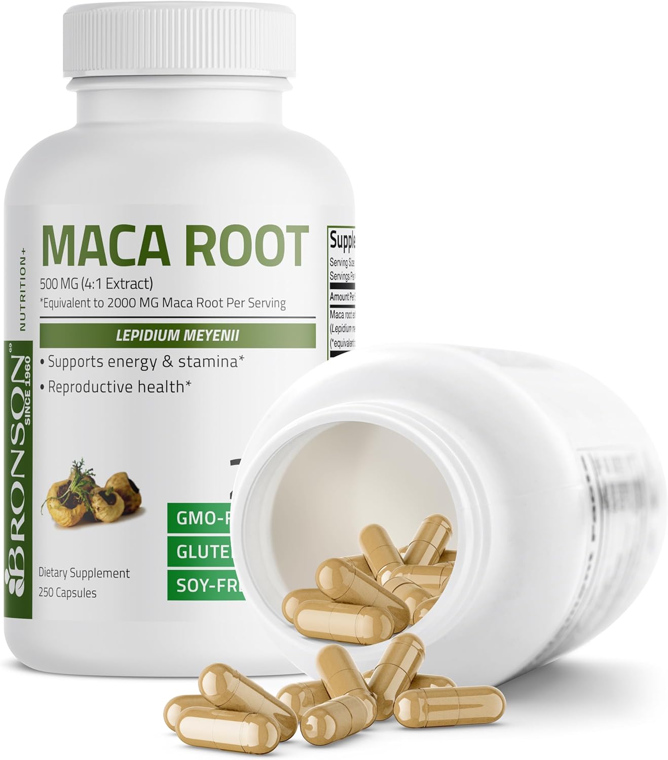 Bronson Maca Root (from 500mg 4:1 Extract Equivalent to 2000mg per Ser