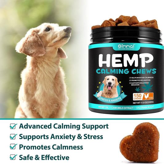 Yecuce Calming Chews for Dogs,Quiet Moments Dog Calming Treats,Help Promote Relaxation,Dogs Anxiety Stress Relief-Barkin