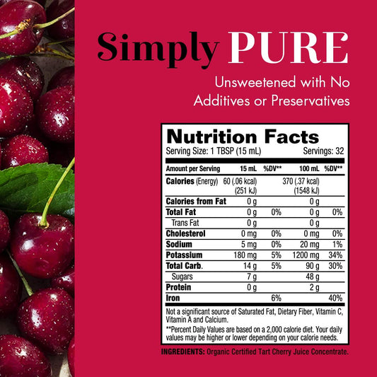 Dynamic Health Once Daily Tart Cherry Ultra 5X | 100% Juice Concentrat