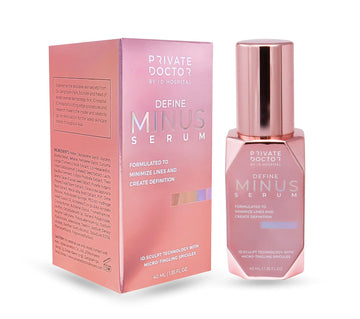 Private Doctor Define Minus Serum - Anti Aging Serum for Women With Sodium Deoxycholate, Micro-Tingling Spicules & Idealift Vitamin E Serum - Reduce Signs of Aging, Wrinkles & Sagging - 1.35