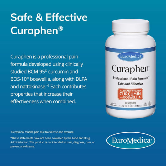 Euromedica Curaphen - 60 Capsules - Professional Pain Formula - Potent