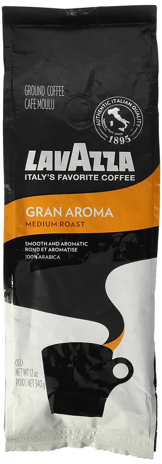 Lavazza 7509 Gran Aroma Ground Coffee, Medium Roast