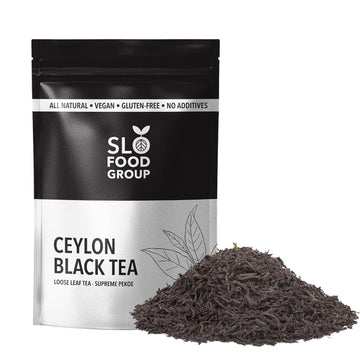 Slofoodgroup Ceylon Black Tea - Loose Leaf Black Tea from Sri Lanka - Pekoe Grade Tea Leaf