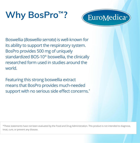 Euromedica BosPro - 60 Softgels - Extra Strength Boswellia Supplement