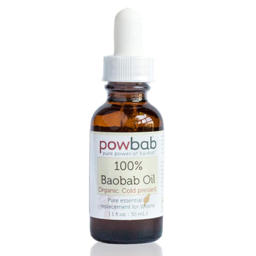 powbab 100% Baobab Oil Cold Pressed, Raw Essential Organic Body Oil for Hair and Nail. Face Cleansing Skincare Moisturizer from Baobab Seeds. African Oil as Pure Vitamin E Oil for Scars - 1