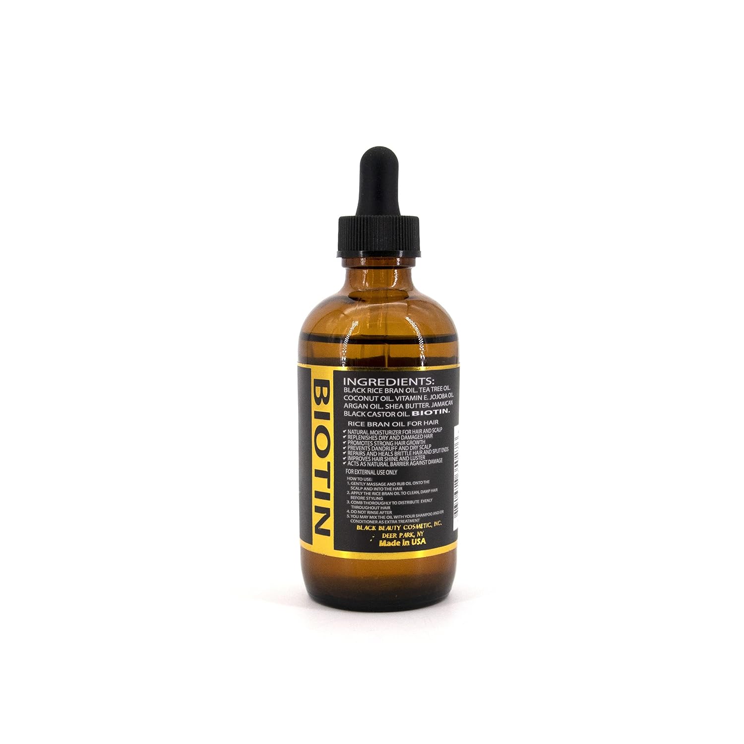 Jamaican Wild Black Rice Oil Hair Growth Oil 4oz - BIOTIN | 