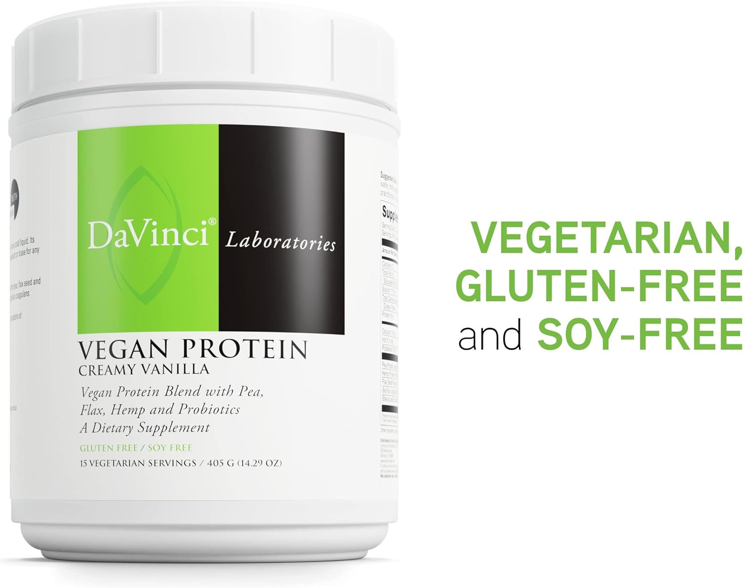 DAVINCI Labs Vegan Protein - Protein Powder Supplement for Weight Supp