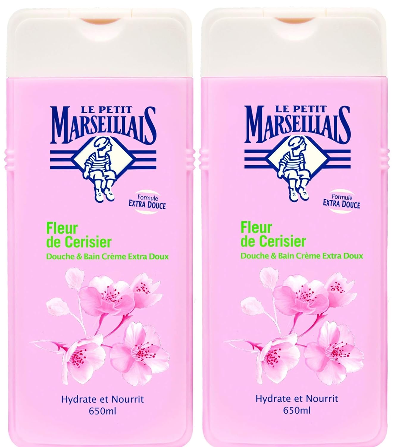 Le Petit Marseillais – Extra Soft – Cherry Blossom Bath and Shower Gel Bottle – 650ml – Pack of 2