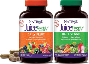 Natrol Juicefestiv Daily Fruit And Veggie With Selenoexcell And Whole-