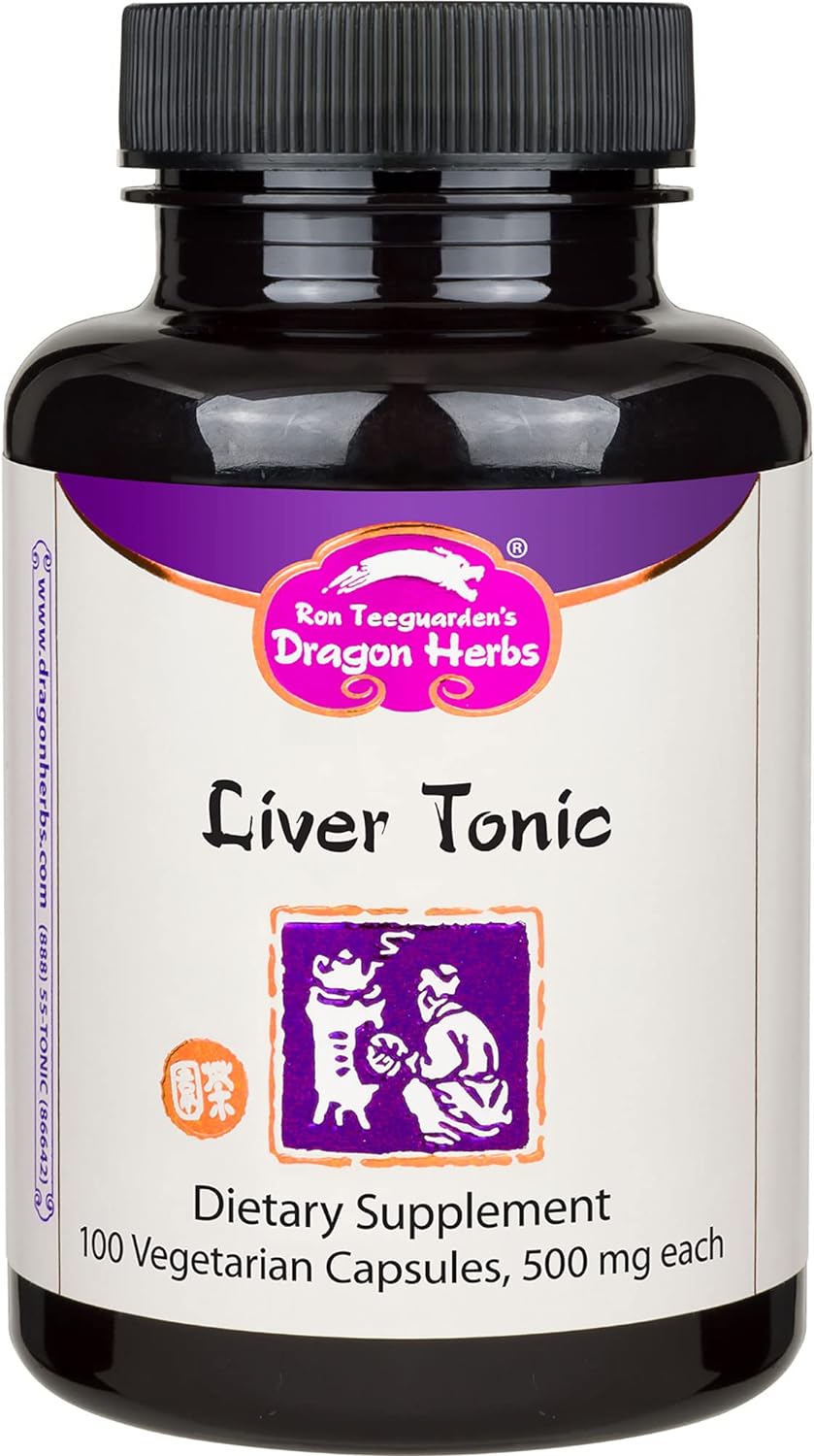 Dragon Herbs - Liver Tonic Capsules - 100 Capsules, 500 mg Each