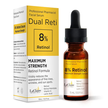 Retinol Complex Face Serum – Anti-Aging, Brightening Neck & Facial Serum Helps Firm, Smooth, & Nourish Skin with Lactic Acid, Vitamin A, & Retinyl Palmitate – Anti Wrinkle Serums by LaClaire 15