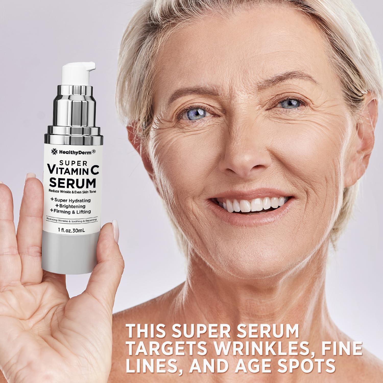 Esupli.com Age-Defying Super C Serum for Women Over 50: Niacinamide, Vi