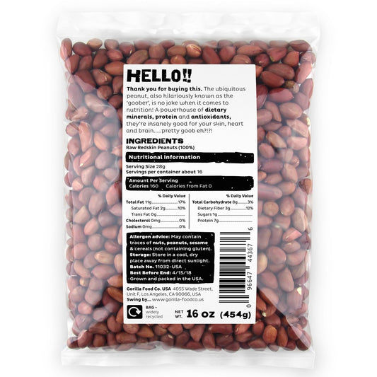 Gorilla Food Co. Premium Redskin Peanuts - 1 Pack