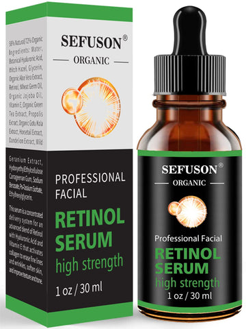 Retinol Serum, High Strength Anti-aging Serum with Hyaluronic Acid & Vitamin E, Face Serum, for Wrinkles, Pigmentation, Fine Lines & Sensitive Skin