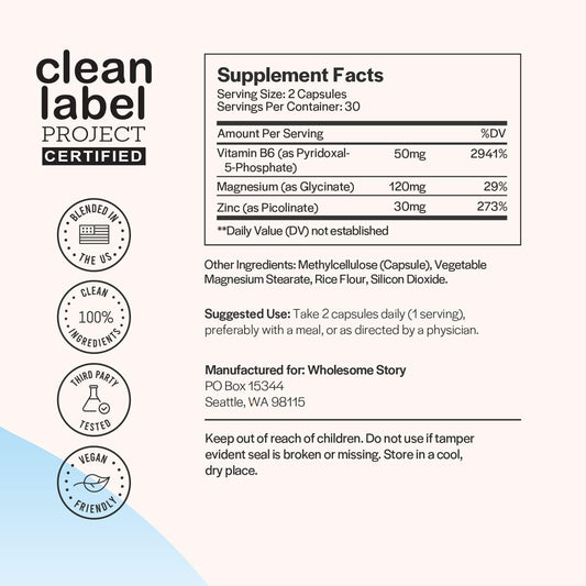 3-In-1 Zinc Picolinate Magnesium Glycinate Supplements With Vitamin B6