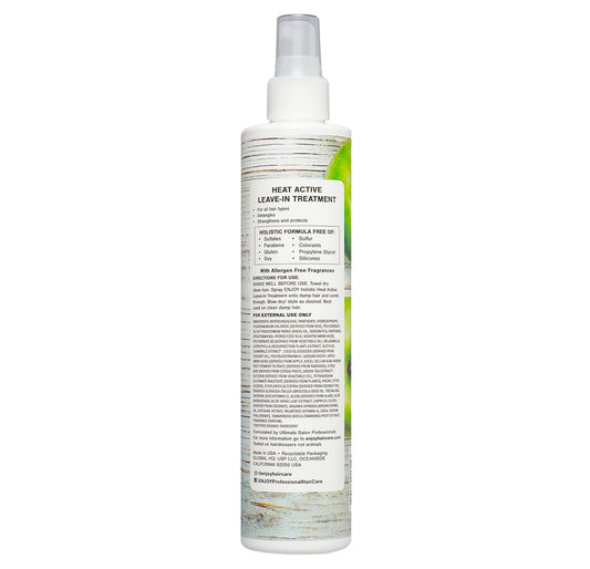 Enjoy Hair Care Holistic Heat Active Leave In Treatment, pH 4.5-5.5, Thermal Damage Protection, Curly Hair Products, Wavy Hair Products - 10