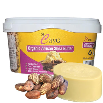 3CayG Unrefined Shea Butter | Ivory Raw Shea Butter | African Shea Butter for skin and hair