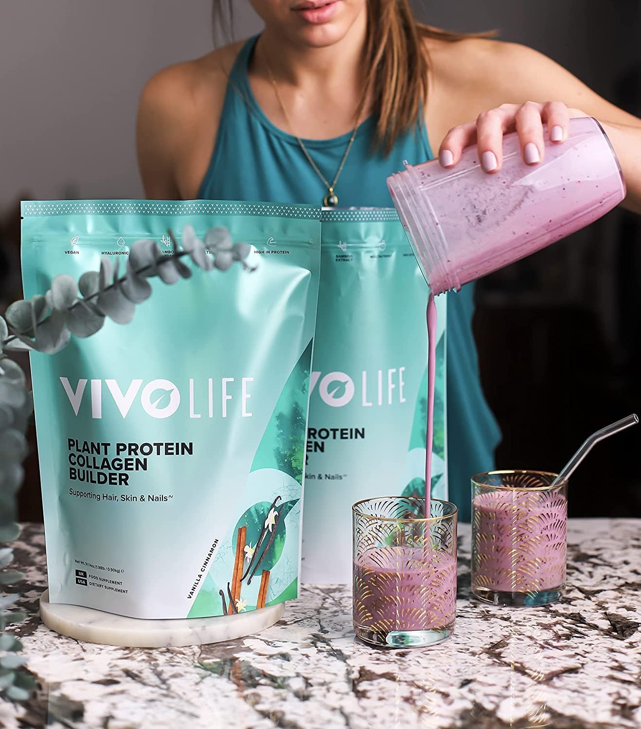 Vivo Life - Plant Protein Collagen Builder with Vitamin C, Amino Acids