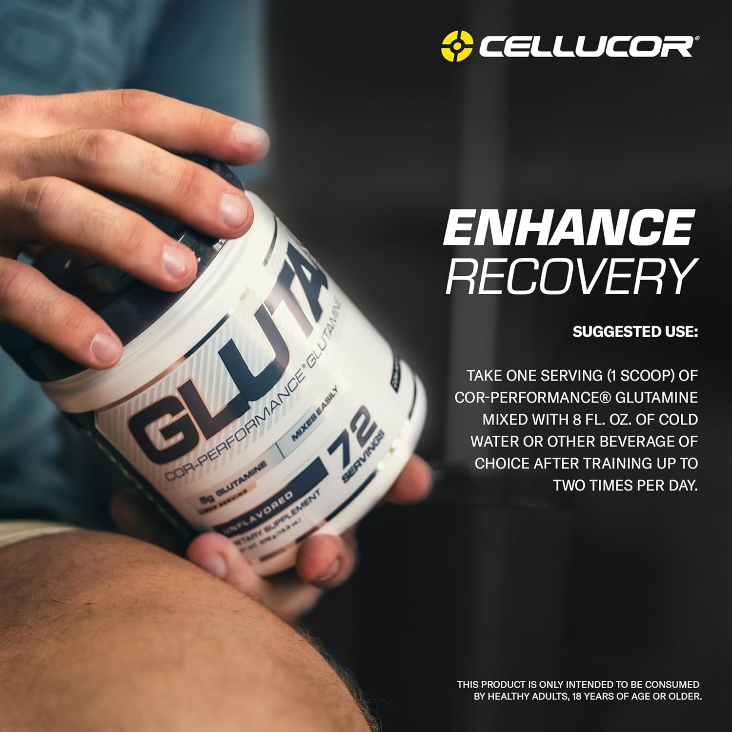 Cellucor Glutamine Powder, Post Workout Recovery Supplement, Cor-Perfo
