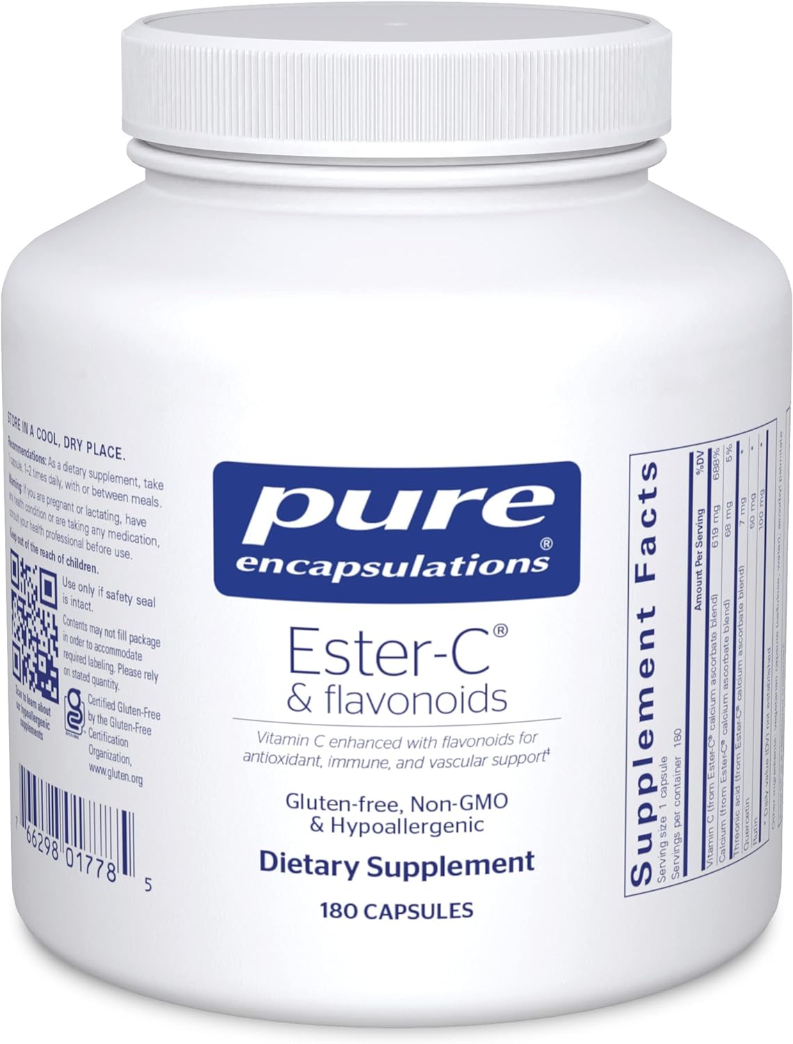 Pure Encapsulations Ester-C & Flavonoids | Vitamin C Supplement for An