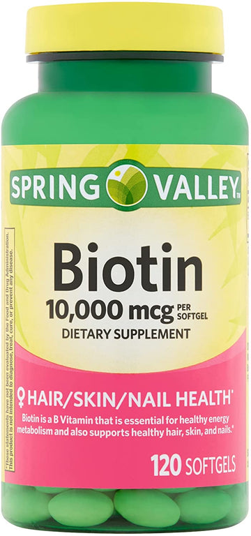 Spring Valley Biotin Dietary Supplement, 10,000 mg