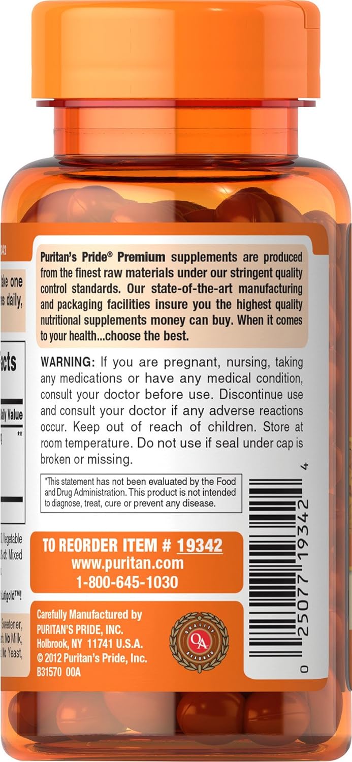 Puritan's Pride Healthy Eyes Lutigold Extra - 60 Soft Gels - Lutein wi