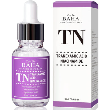 Tranexamic Acid 5% Serum with Niacinamide 5% for Face/Neck - Helps to Reduce the Look of Hyper-Pigmentation, Discoloration, Dark Spots, Remover Melasma, 1