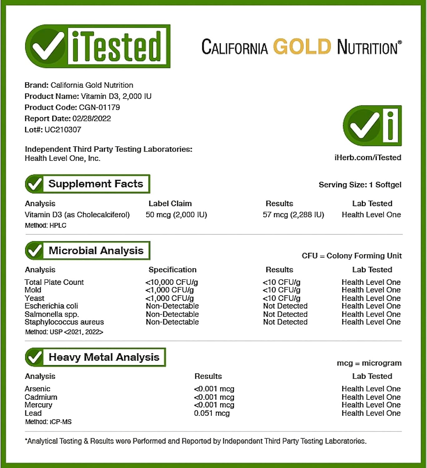 California Gold Nutrition Vitamin D3, 50 mcg (2,000 IU), 90 Fish Gelat