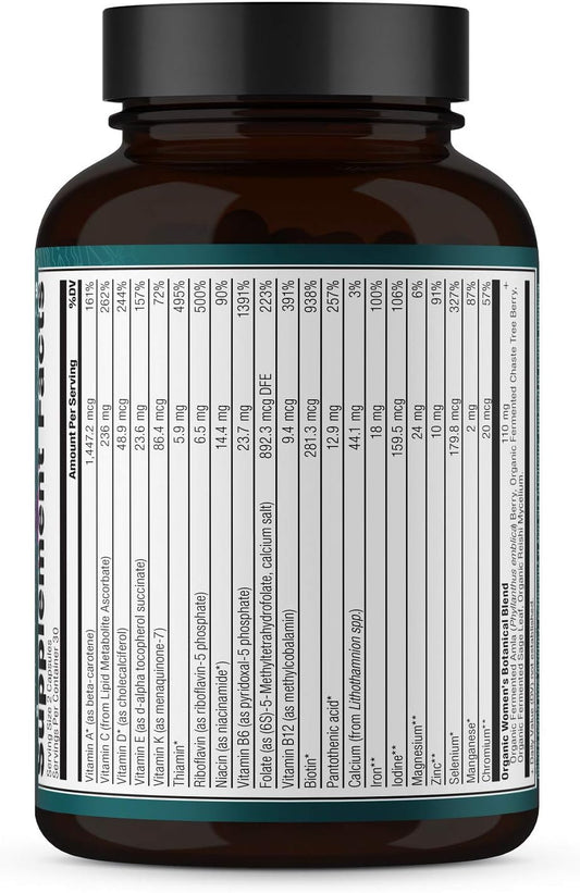 Multivitamin For Women By Ancient Nutrition, Women'S Fermented Multivi