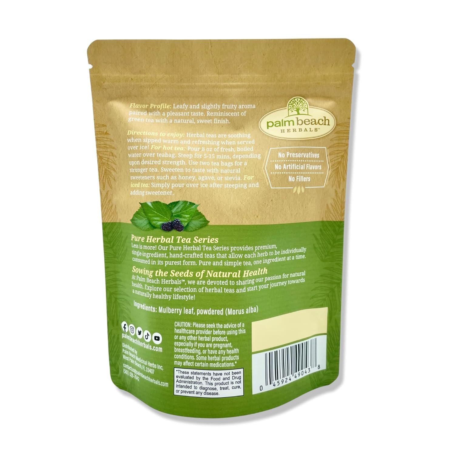 Mulberry Leaf Tea - Pure Herbal Tea Series by Palm Beach Her