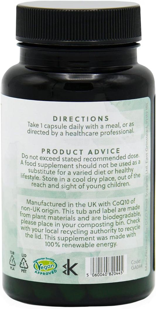Coq10 (Ubiquinol) | 100Mg Of Coq10 Per Capsule | 60 Vegan Capsules | G40 Grams