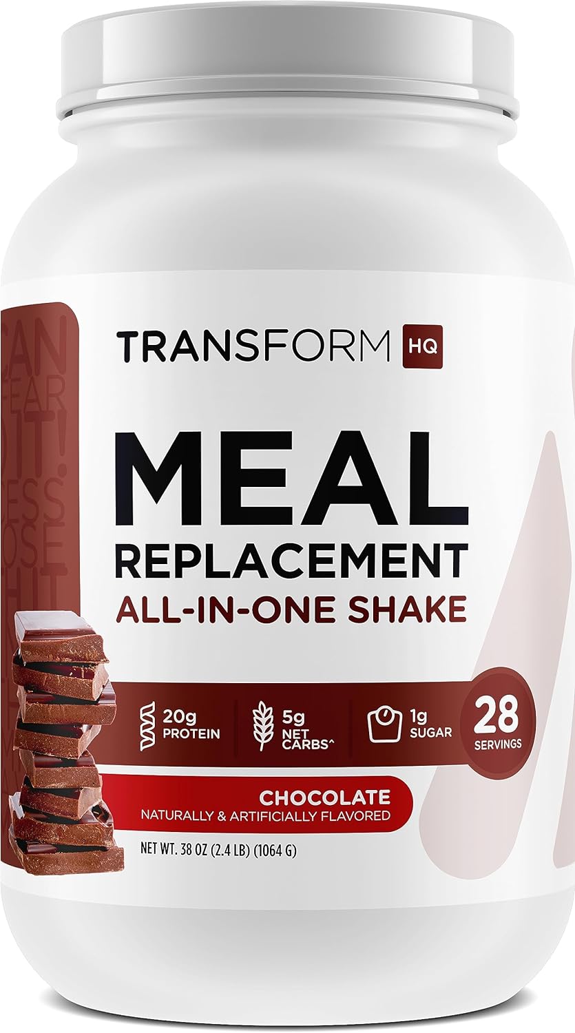 TransformHQ Meal Replacement Shake Powder 28 Servings (Chocolate) - Gl2.6 Pounds