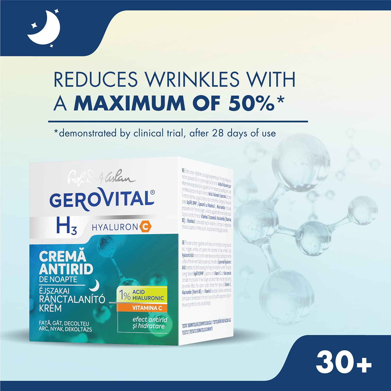 Esupli.com Gerovital H3 - Hyaluronic C, Intensive Anti Wrinkle cream (n