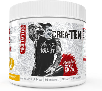 5% Nutrition Rich Piana CreaTEN 10-in-1 Formula | Flavored Creatine Po