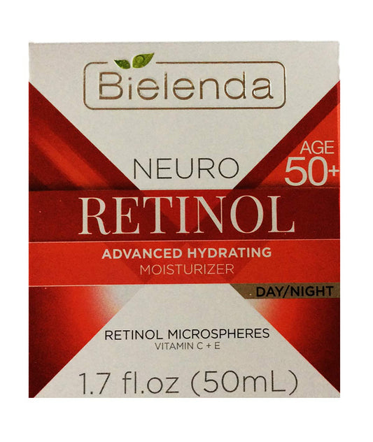 BIELENDA NEURO RETINOL 50 + VITAMIN C & E ADVANCED HYDRATING MOISTURIZER DAY/NIGHT 1.7