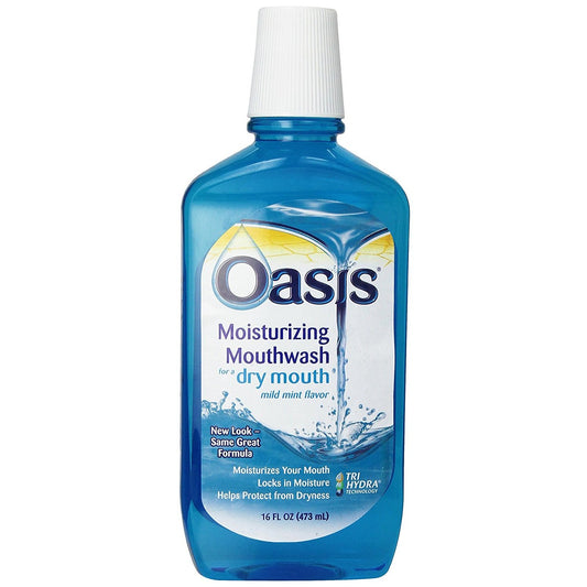 Oasis Moisturizing Mouthwash Mild Mint 16 oz (Pack of 2)