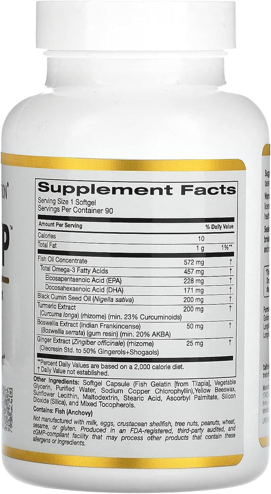 Curcumin UP, 90 Fish Gelatin Softgels, California Gold Nutri