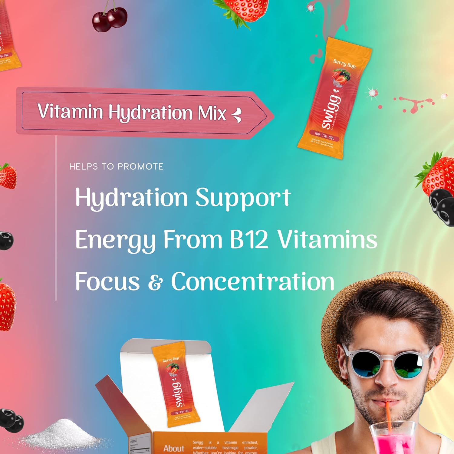  Electrolytes Powder Packets | Daily MultiVitamin Hydration 