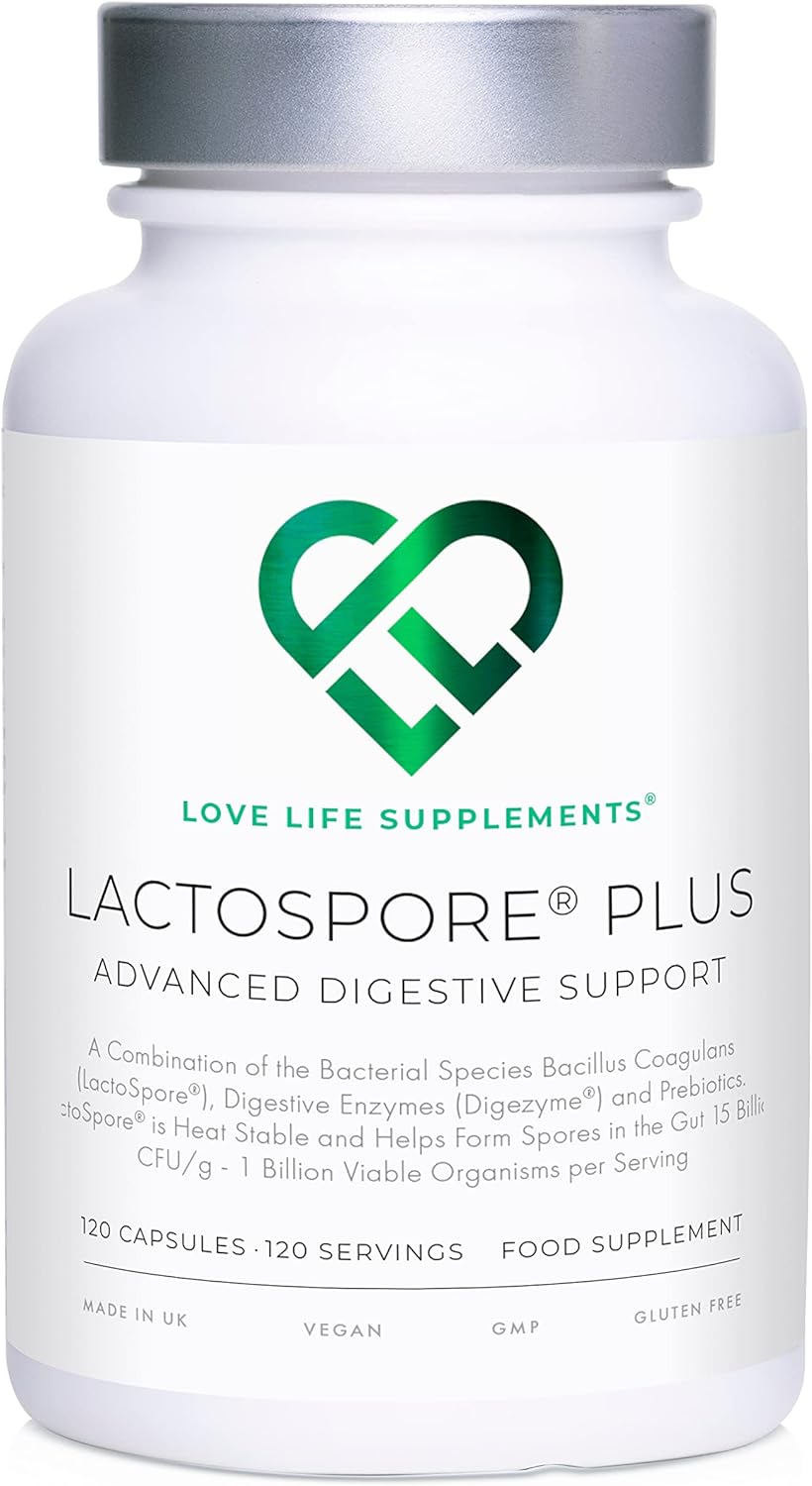 Lactospore (Bacillus Coagulans) Plus Spore Based Probiotic | 120 Caps70 Grams