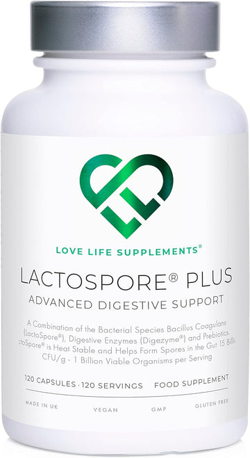 Lactospore (Bacillus Coagulans) Plus Spore Based Probiotic | 120 Caps70 Grams