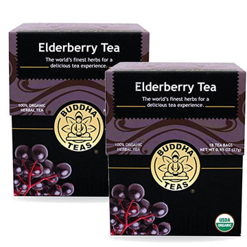 Elderberry Tea - Organic Herbs - (2 Pack) 36 Bleach Free Tea Bags