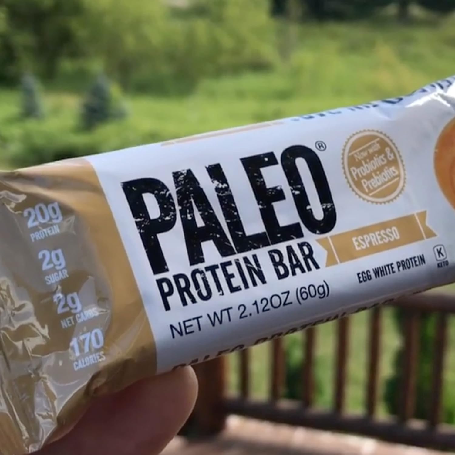 Julian Bakery Paleo Thin Protein Bar | Espresso | Egg White Protein | 