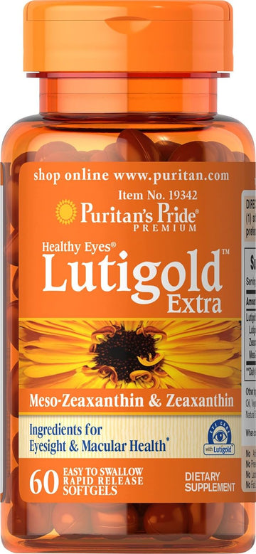 Puritan'S Pride Healthy Eyes Lutigold Extra - 60 Soft Gels - Lutein Wi