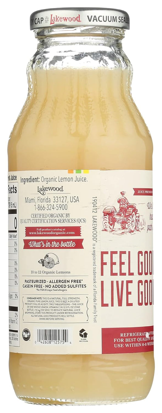 Lakewood, Organic Lemon Juice, 12.5 oz