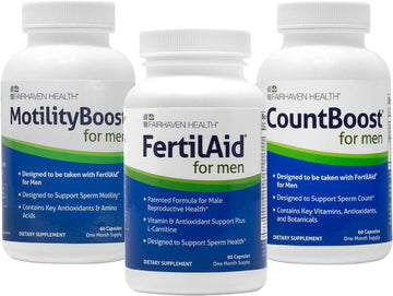 FertilAid for Men, MotilityBoost, Countboost Bundle - Male Fertility S